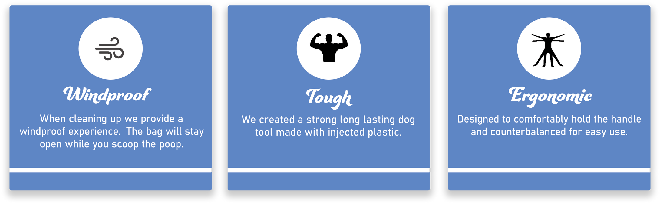Dog Poop clean up tool uses everyday grocery bags. We have designed an ergonomic tool hold your everyday plastic grocery bag using one hand, to enable dog poop clean up. 
